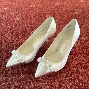 Silver Metallic Heels - NWOT